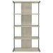 Loomis - 4-Shelf Bookcase - Whitewashed Gray - Wood - Simple Home Plus