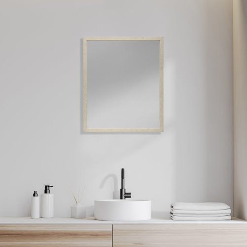 Accent Mirror Rectangle With Matte Frame - Natural