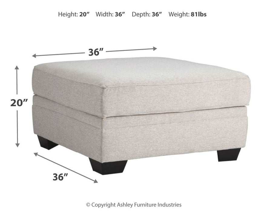 Dellara - Chalk - Ottoman With Storage - Simple Home Plus