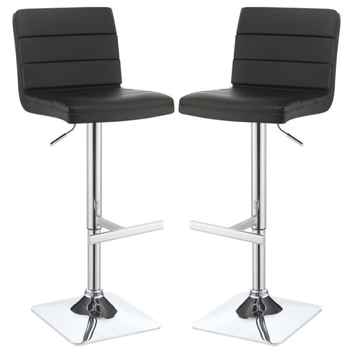 Bianca - Square Upholstered Adjustable Bar Stools (Set of 2) - Simple Home Plus