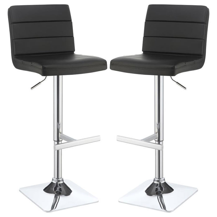 Bianca - Square Upholstered Adjustable Bar Stools (Set of 2) - Simple Home Plus