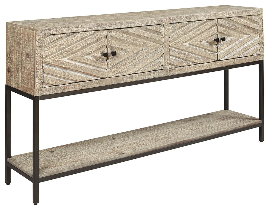 Roanley - Distressed White - Console Sofa Table - Simple Home Plus