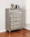 Bling Game - 6-Drawer Chest - Metallic Platinum - Simple Home Plus