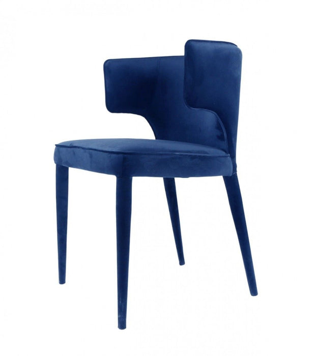 Velvet Wrapped Dining Chair - Blue