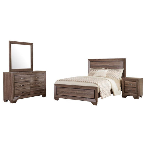 Kauffman - Transitional High Headboard Panel Bed Bedroom Set - Simple Home Plus