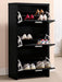 Vivian - 3-Drawer Shoe Cabinet - Black - Simple Home Plus