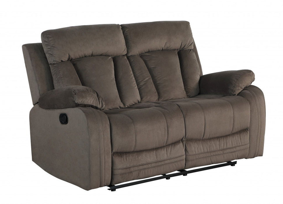 Modern Fabric Loveseat - Brown