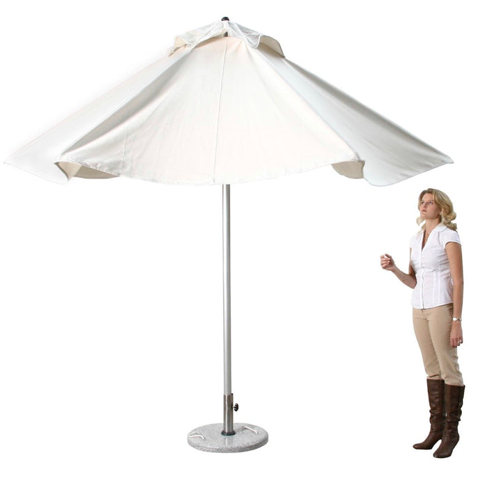 Polyester Round Market Patio Umbrella - White