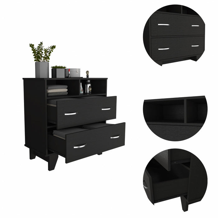 Two Drawer Dresser - Black