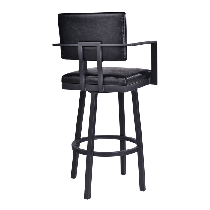 40" Swivel Counter Height Bar Chair - Black