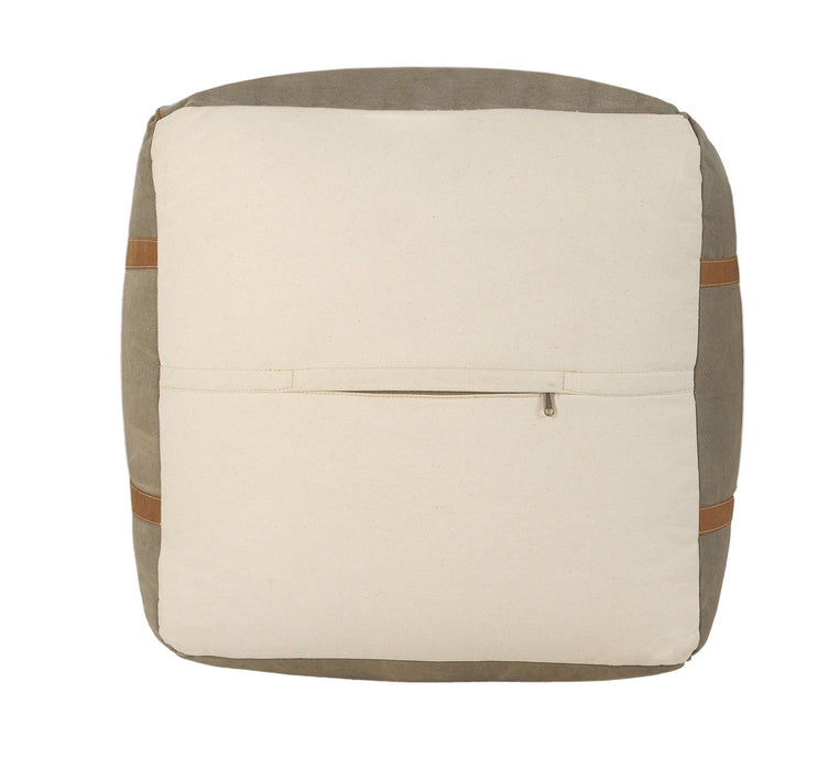 Cotton Blend Ottoman - Gray