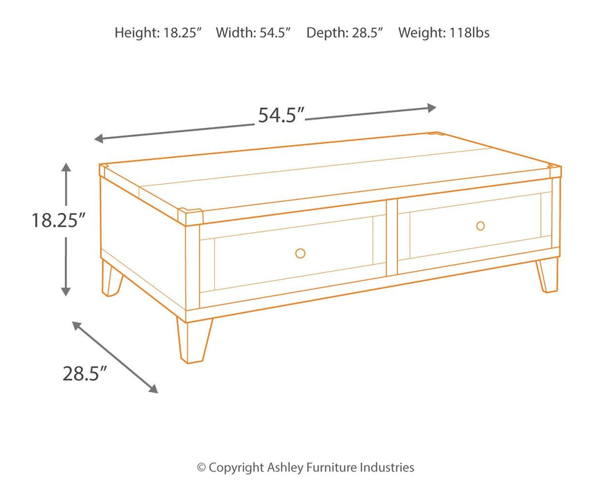 Todoe - Dark Gray - Lift Top Cocktail Table - Simple Home Plus