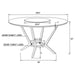 Abby - Round Dining Table With Lazy Susan - White And Chrome - Simple Home Plus