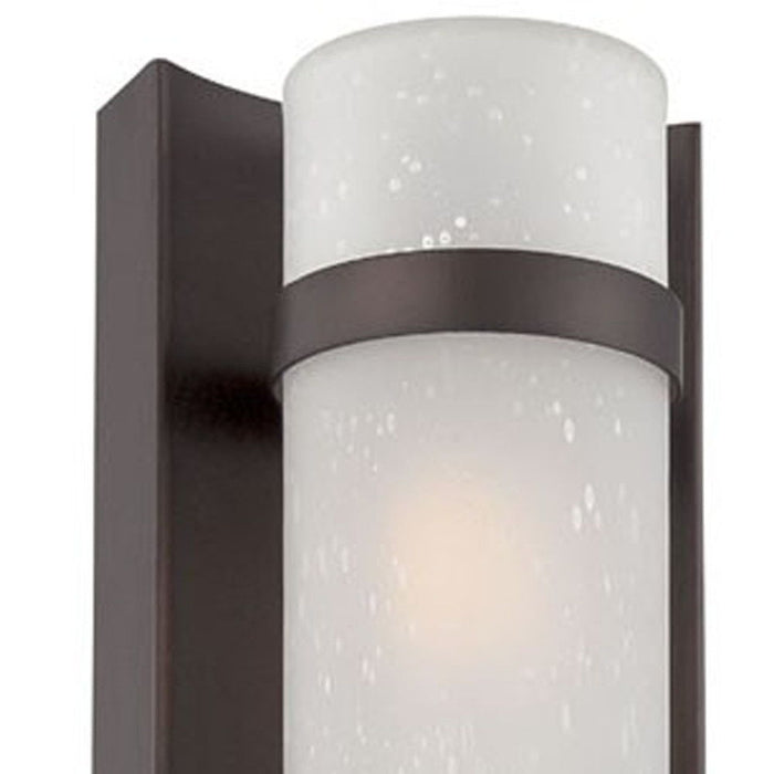 Two Glass Wall Sconce - Light Bronze / White