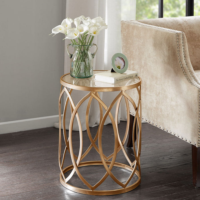 Arlo - Accent Table - Gold / Glass