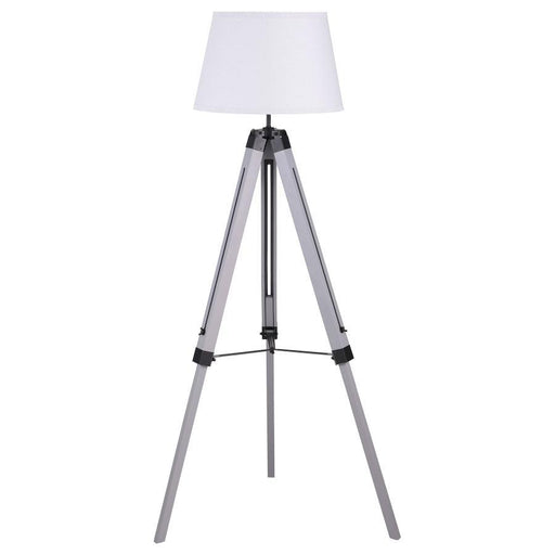 Dayton - Adjustable Empire Shade Tripod Floor Lamp Gray - Simple Home Plus