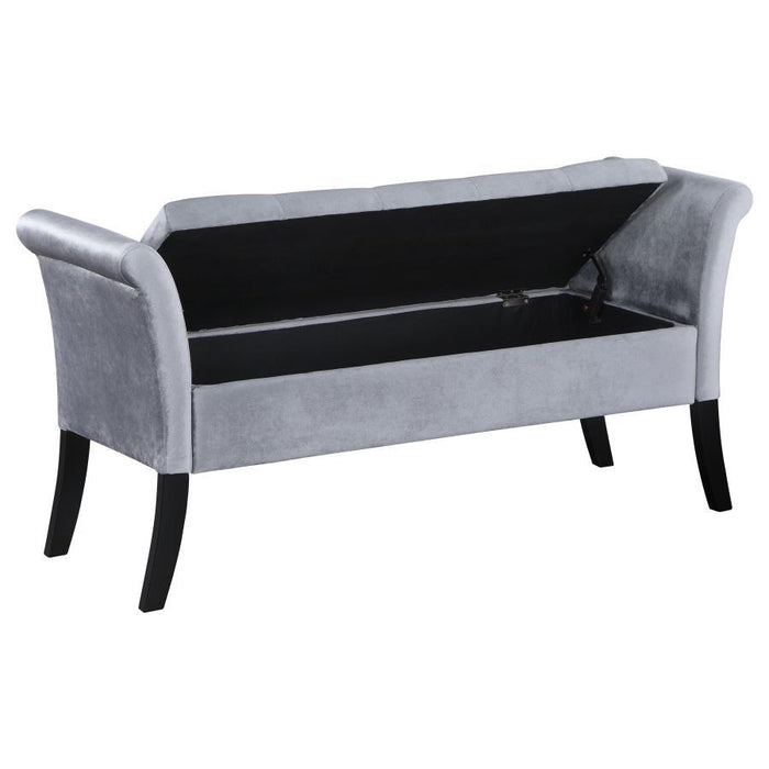 Farrah - Upholstered Rolled Arms Storage Bench - Simple Home Plus