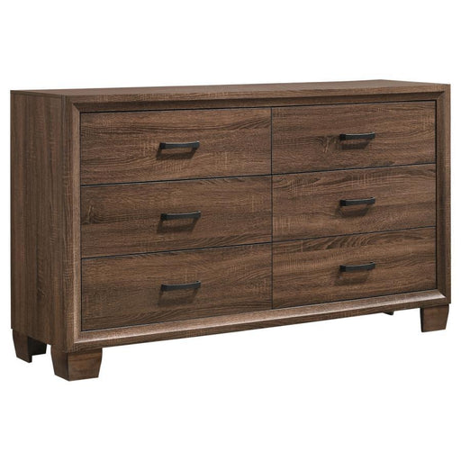 Brandon - 6-Drawer Dresser - Medium Warm Brown - Simple Home Plus