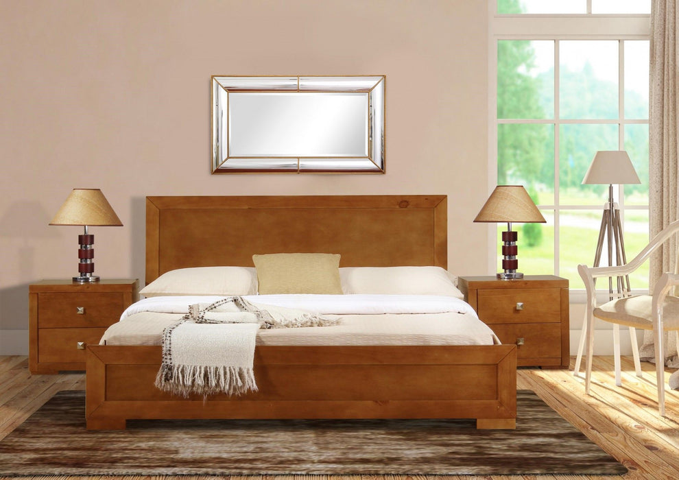 Full Platform Bed - Oak Wood