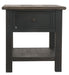 Tyler - Grayish Brown / Black - Rectangular End Table - Simple Home Plus