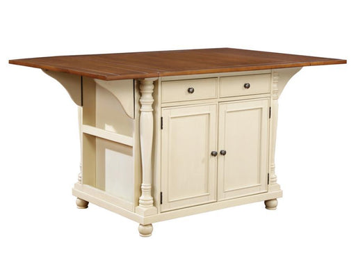 Slater - 2-Drawer Kitchen Island With Drop Leaves - Simple Home Plus