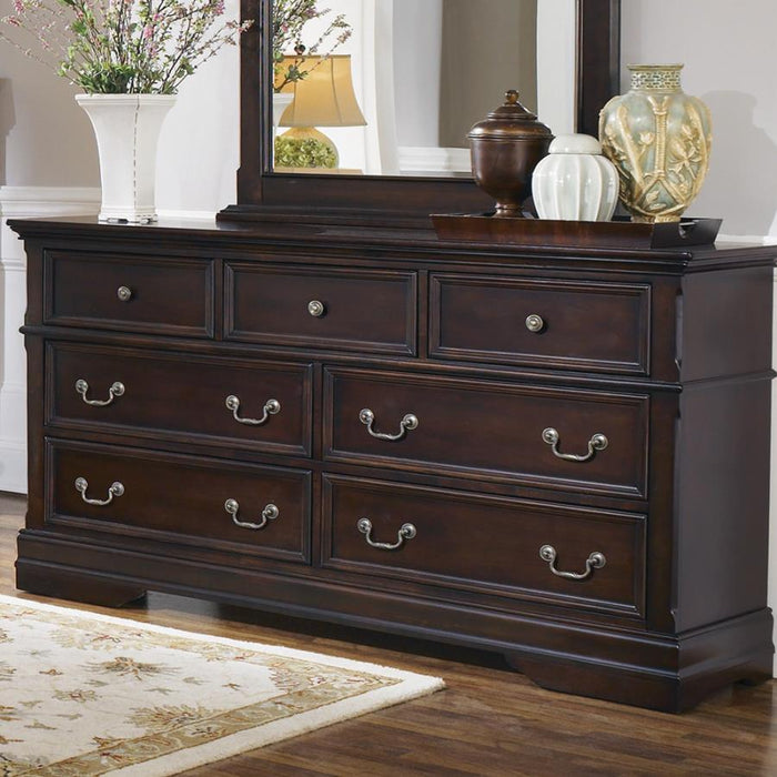 Cambridge - 7-Drawer Rectangular Dresser - Cappuccino - Simple Home Plus