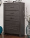 Brinxton - Charcoal - Five Drawer Chest - Simple Home Plus