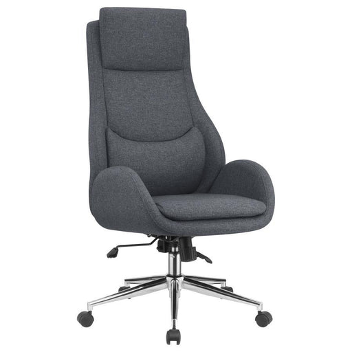 Cruz - Upholstered Office Chair With Padded Seat - Gray And Chrome - Simple Home Plus