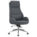 Cruz - Upholstered Office Chair With Padded Seat - Gray And Chrome - Simple Home Plus