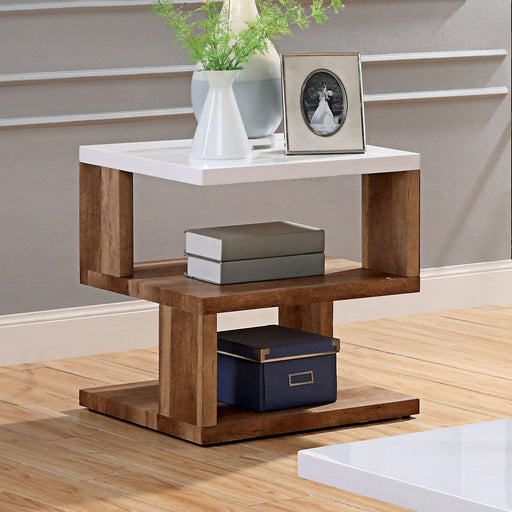 Majken - End Table - White / Natural Tone - Simple Home Plus