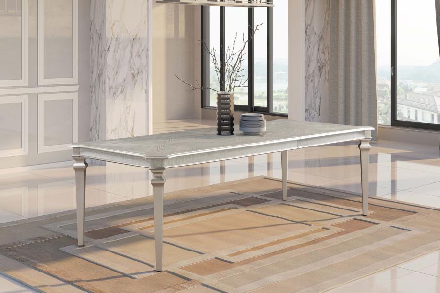 Evangeline - Rectangular Dining Table With Extension Leaf - Silver Oak - Simple Home Plus