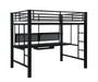 Avalon - Full Workstation Loft Bed - Black - Simple Home Plus