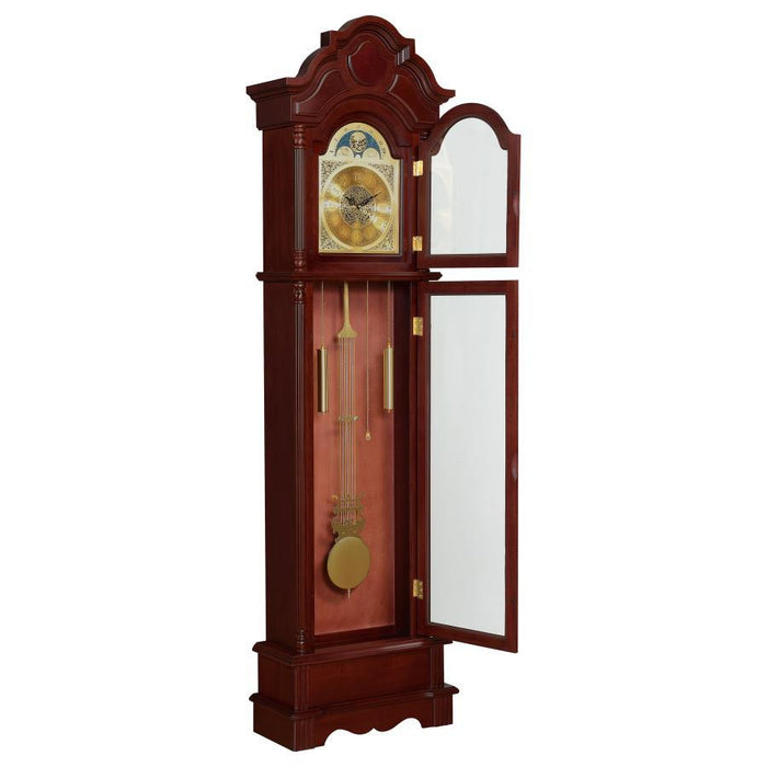 Diggory - Grandfather Clock - Brown Red And Clear - Simple Home Plus