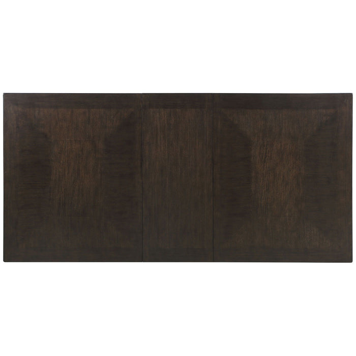 Caterina - Dining Table With X Leaf - Dark Walnut / Beige - Simple Home Plus