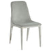 Irene - Upholstered Side Chairs (Set of 4) - Light Gray And Chrome - Simple Home Plus