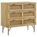 Zamora - 3-Drawer Accent Cabinet - Natural And Antique Brass - Simple Home Plus