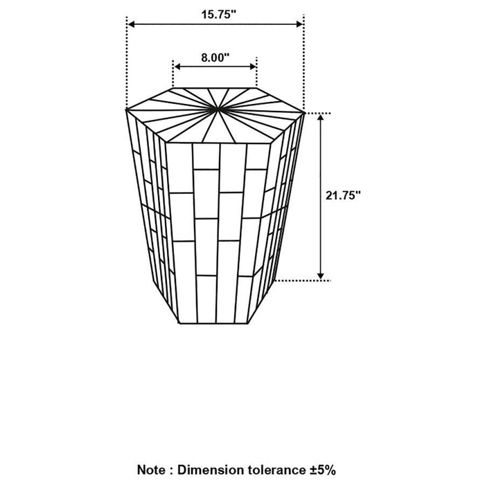 Dermot - Hexagon Sunburst Top Accent Table - Natural - Simple Home Plus