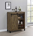 Arlington - Bar Cabinet With Sliding Door - Rustic Oak - Simple Home Plus