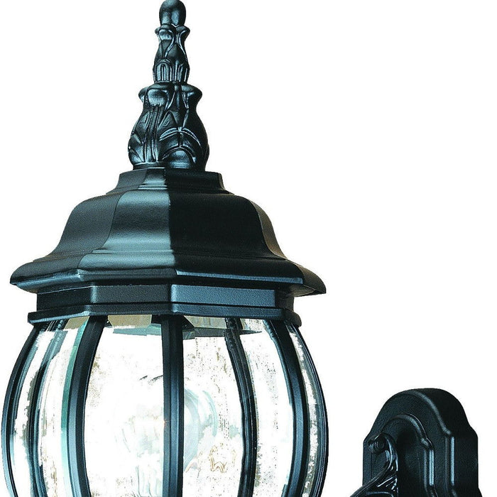 Glass Globe Wall Light - Matte Black