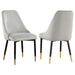 Gabrielle - Upholstered Solid Back Dining Side Chair (Set of 2) - Gray And Black - Simple Home Plus