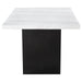 Osborne - 72" Marble Top Dining Table - Rustic Espresso - Simple Home Plus