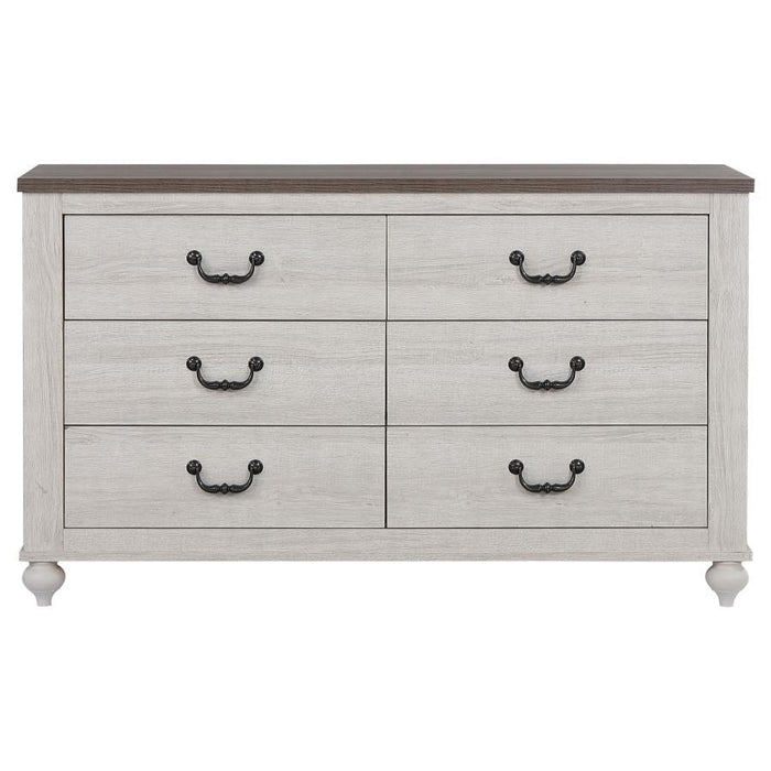 Stillwood - 6-Drawer Dresser - Vintage Linen - Simple Home Plus