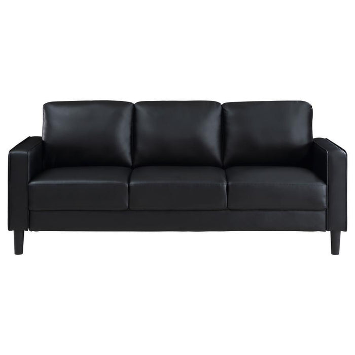 Ruth - Upholstered Track Arm Faux Leather Sofa