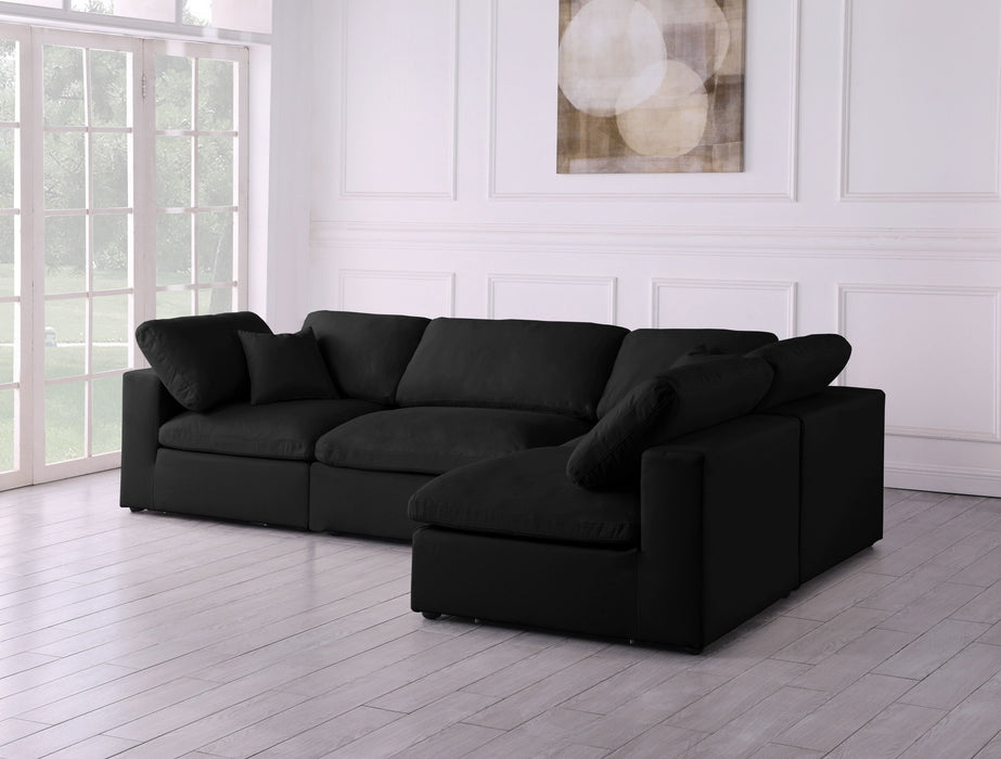 Plush - Standard Comfort Modular Sectional - Black