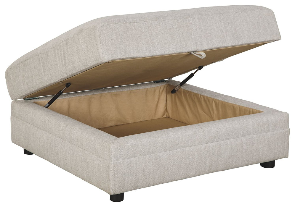 Neira - Fog - Ottoman With Storage - Simple Home Plus