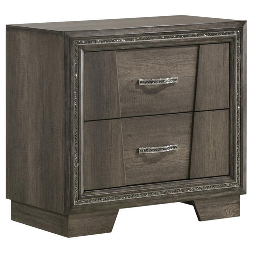 Janine - 2-Drawer Nightstand - Gray - Simple Home Plus