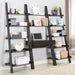 Colella - 3 Piece 1-Drawer Ladder Desk Set - Cappuccino - Simple Home Plus