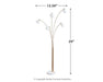 Taliya - Champagne / White - Metal Arc Lamp - Simple Home Plus