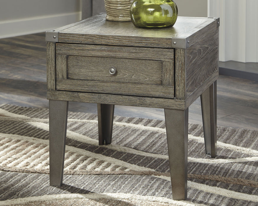 Chazney - Rustic Brown - Rectangular End Table - Simple Home Plus