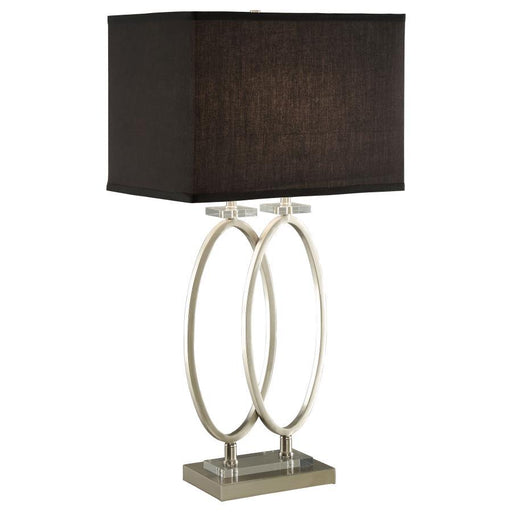 Izuku - Rectangular Shade Table Lamp - Black And Brushed Nickel - Simple Home Plus